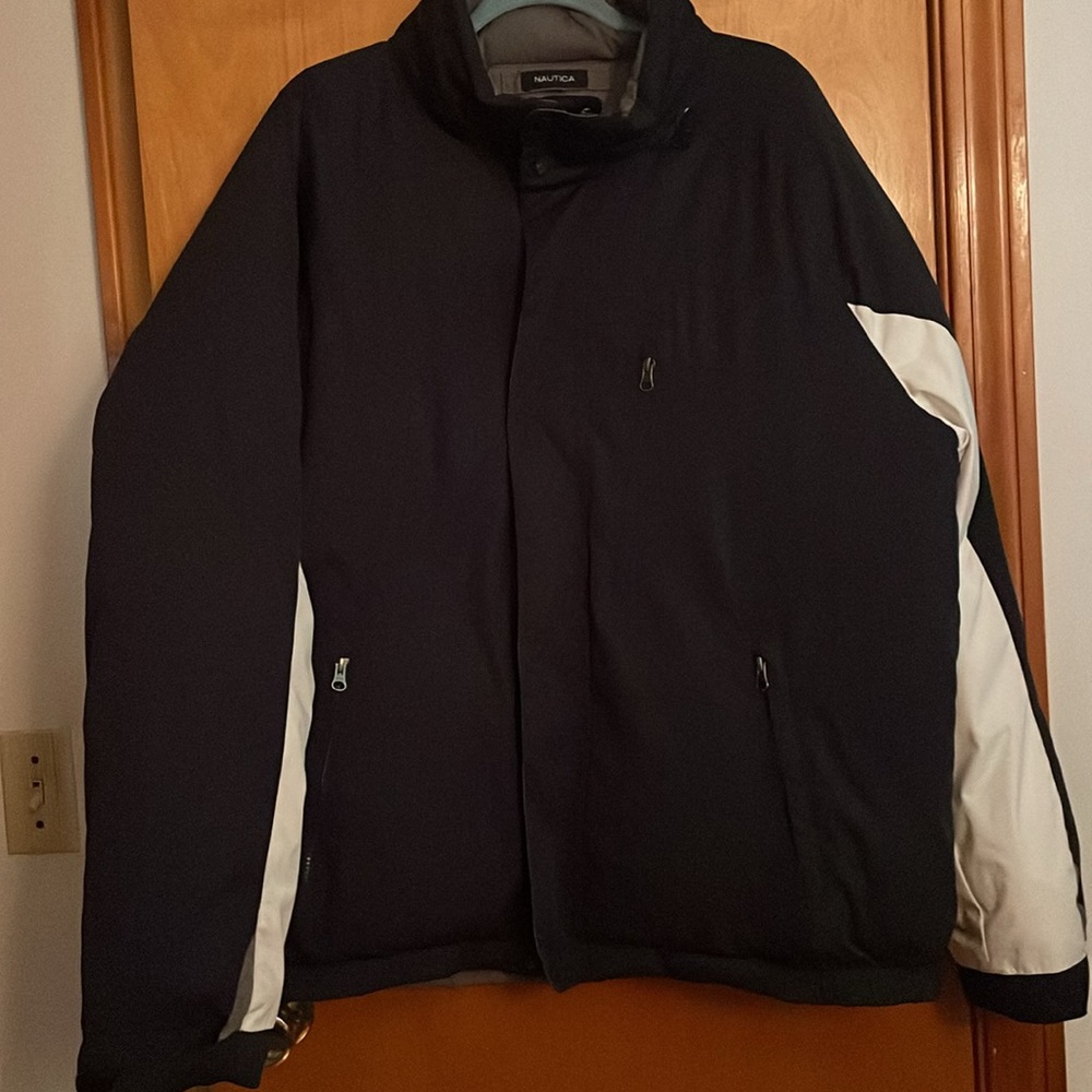 Nautica reversible ski jacket with front zipper and snaps